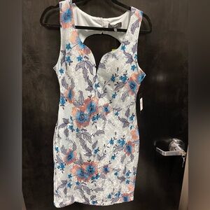 Guess Blue and White Floral Dress